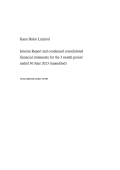 Kane Bidco Limited Quarter Ended 30 June 2023